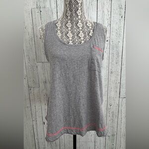 Anthropologie Scoop Neck Neon Contrast Thread Tank, Sz S, EUC, H1
